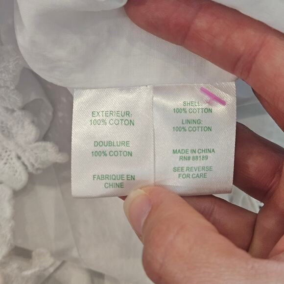 Lilly Pulitzer Reeve Shift Dress Womens 2 White Papillion Lace Scalloped Bridal - Picture 13 of 14